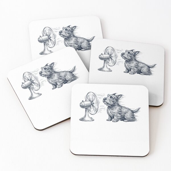 Item preview, Vintage Scottish Terrier With Fan Dog Mom Dad designed and sold by DoodleTortle.