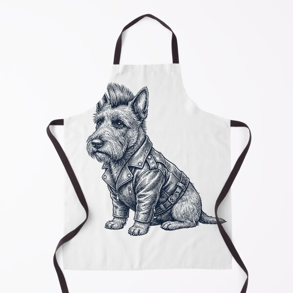 Item preview, Vintage Scottish Terrier Punk Mowhawk Dog Mom Dad designed and sold by DoodleTortle.