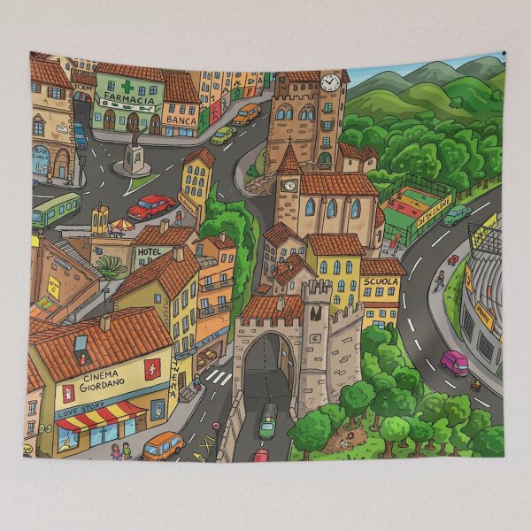 Item preview, City Life Hand Writing Kids Cartoon designed and sold by Arte Cartoon From TagTeam Group.