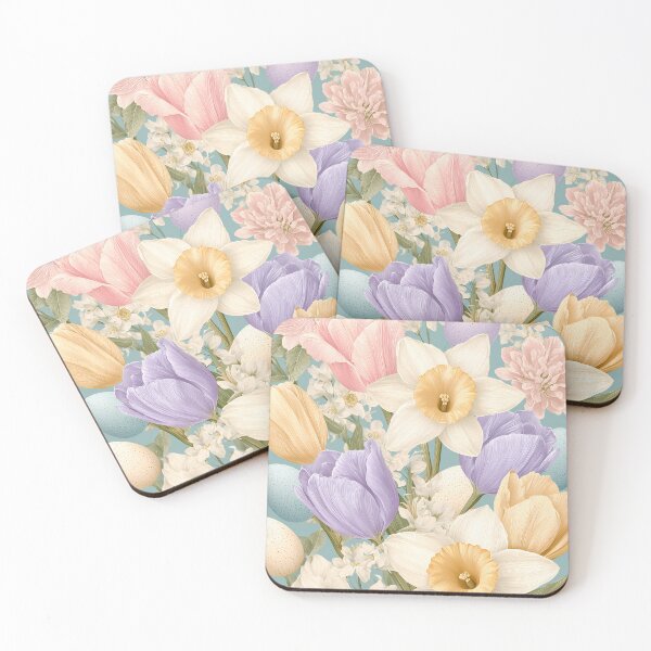 Item preview, Elegant Floral Easter Design – Spring Flowers and Festive Art designed and sold by BobaBunny76.