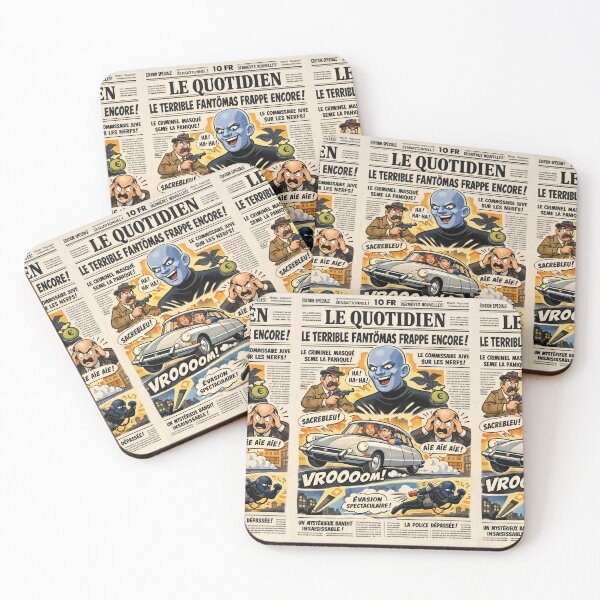 Item preview, The Fantômas French Crime Parody Fan Art designed and sold by Arte Cartoon From TagTeam Group.