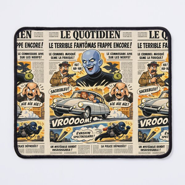 Item preview, The Fantômas French Crime Parody Fan Art designed and sold by Arte Cartoon From TagTeam Group.