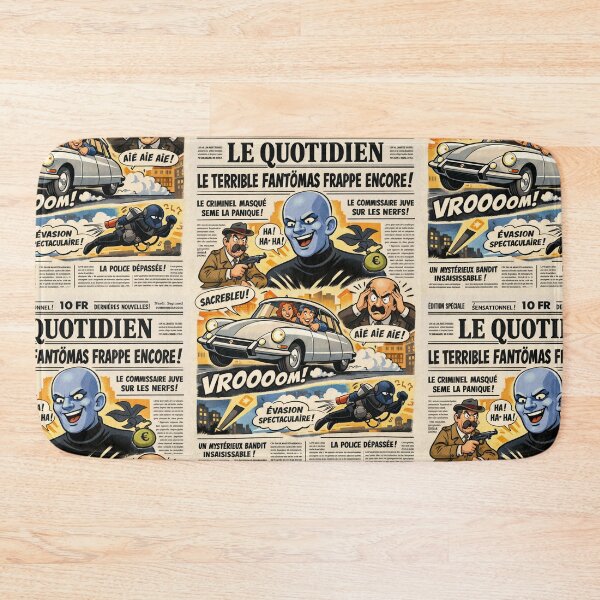 Item preview, The Fantômas French Crime Parody Fan Art designed and sold by Arte Cartoon From TagTeam Group.