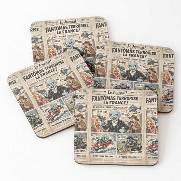 Item preview, Fantômas Vintage Newspaper Cartoon – Retro French Crime Parody Poster designed and sold by Arte Cartoon From TagTeam Group.