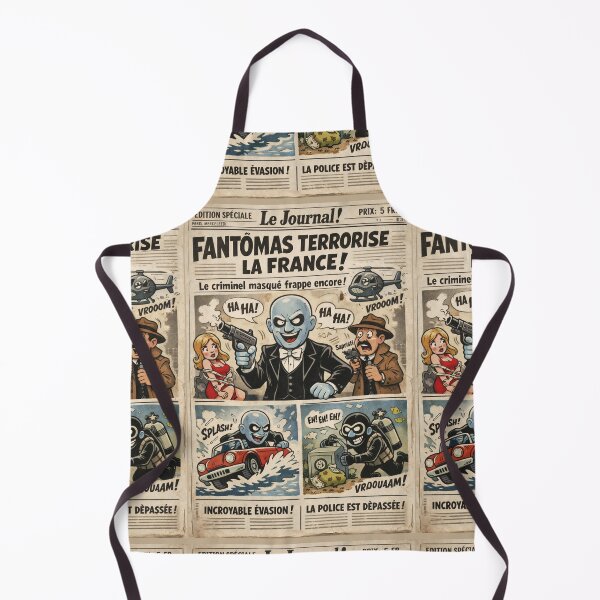 Item preview, Fantômas Vintage Newspaper Cartoon – Retro French Crime Parody Poster designed and sold by Arte Cartoon From TagTeam Group.