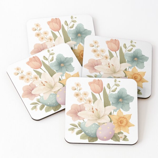 Item preview, Elegant Floral Easter Design – Spring Flowers and Festive Art designed and sold by BobaBunny76.