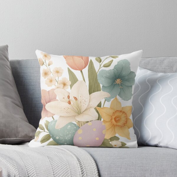 Item preview, Elegant Floral Easter Design – Spring Flowers and Festive Art designed and sold by BobaBunny76.