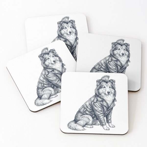 Item preview, Vintage Shetland Sheepdog Punk Mowhawk Dog Mom Dad designed and sold by DoodleTortle.