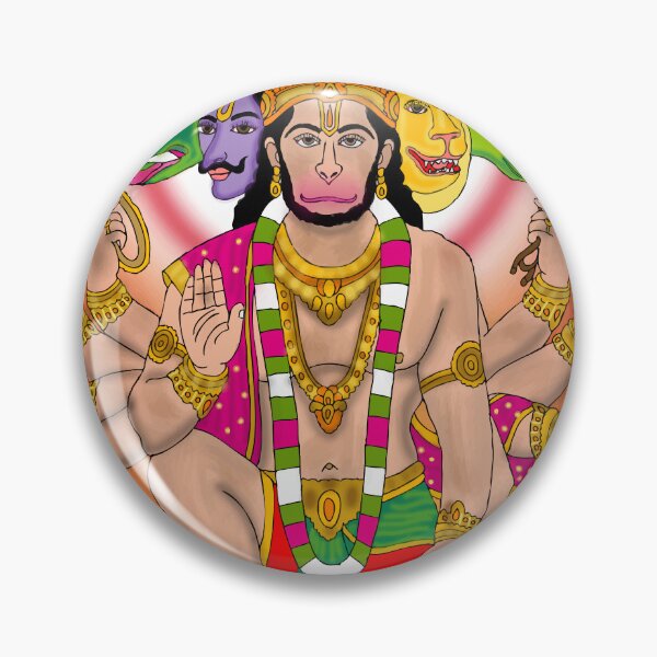 Item preview, Divine Hanuman Spiritual Artwork – Symbol of Faith and Courage designed and sold by Harshit_Digital_Arts.