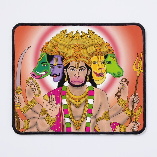 Item preview, Divine Hanuman Spiritual Artwork – Symbol of Faith and Courage designed and sold by Harshit_Digital_Arts.
