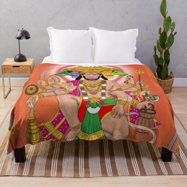 Item preview, Divine Hanuman Spiritual Artwork – Symbol of Faith and Courage designed and sold by Harshit_Digital_Arts.