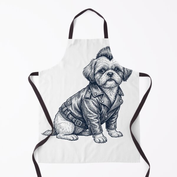 Item preview, Vintage Shih Tzu Punk Mowhawk Dog Mom Dad designed and sold by DoodleTortle.