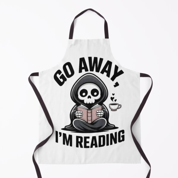 Item preview, Go Away I'm Reading - Funny Cute Grim Reaper Book Lover Art designed and sold by Mr-wow.