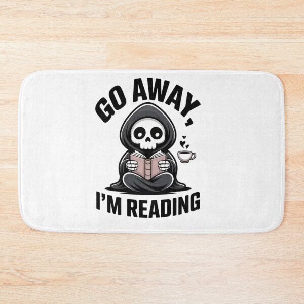 Item preview, Go Away I'm Reading - Funny Cute Grim Reaper Book Lover Art designed and sold by Mr-wow.