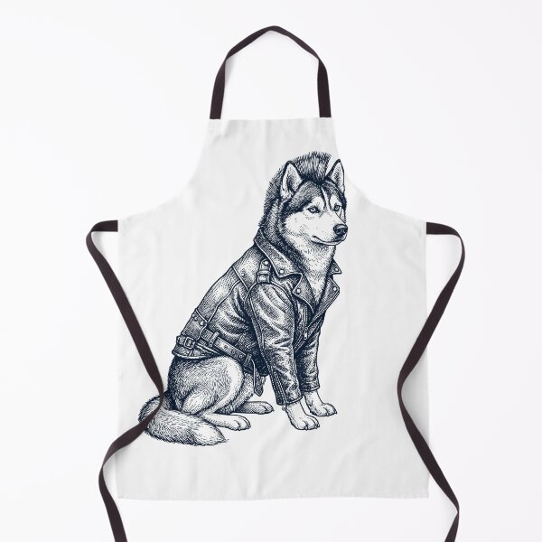 Item preview, Vintage Siberian Husky Punk Mowhawk Dog Mom Dad designed and sold by DoodleTortle.