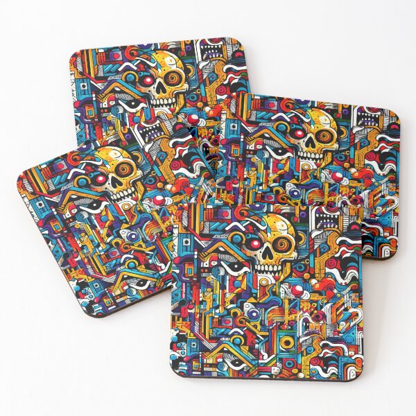Item preview, Pop Art Skull Create Pattern Full Crazy designed and sold by Arte Cartoon From TagTeam Group.