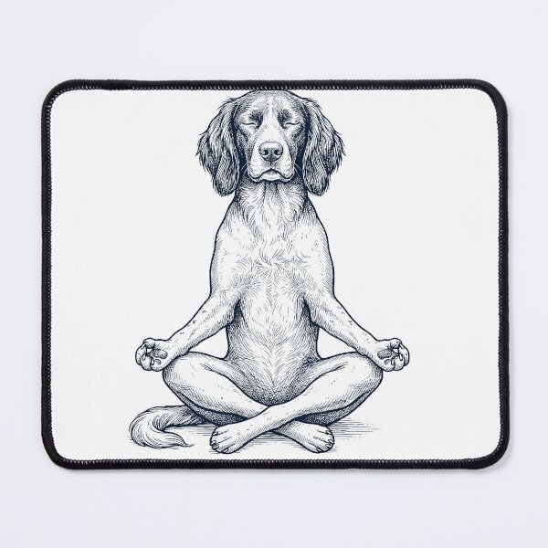 Item preview, Vintage Small Munsterlander Pointer Yoga Lotus Meditation Dog Lover designed and sold by DoodleTortle.
