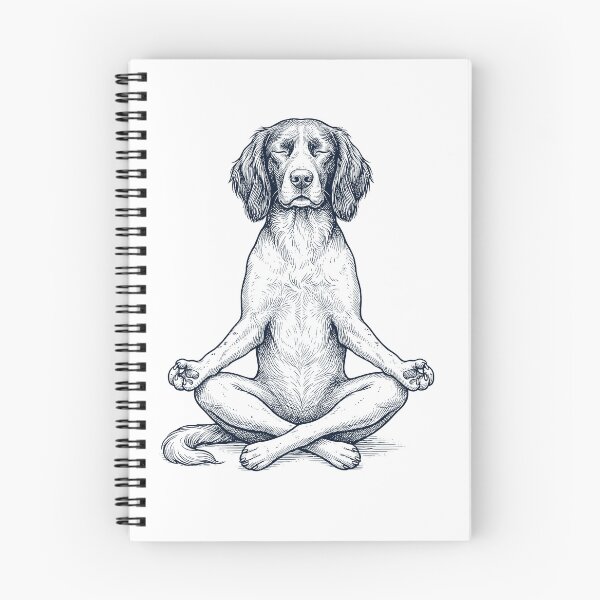 Item preview, Vintage Small Munsterlander Pointer Yoga Lotus Meditation Dog Lover designed and sold by DoodleTortle.