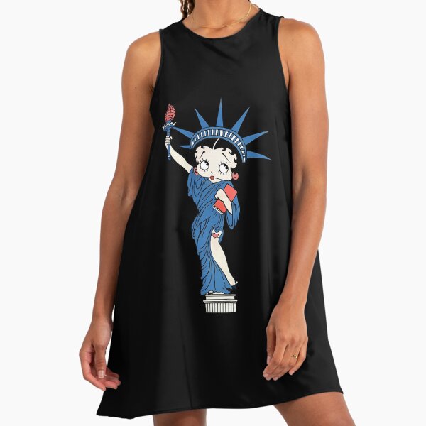 betty boop blue dress Ivie Halter Plunge Maxi Dress Blue Stripe main image 1