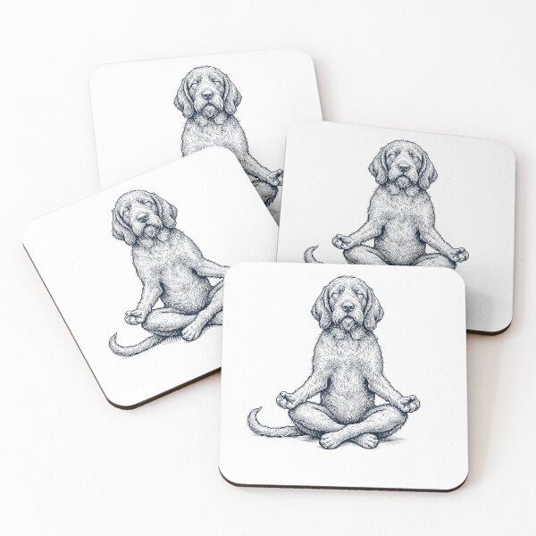 Item preview, Vintage Spinone Italiano Yoga Lotus Meditation Dog Lover designed and sold by DoodleTortle.