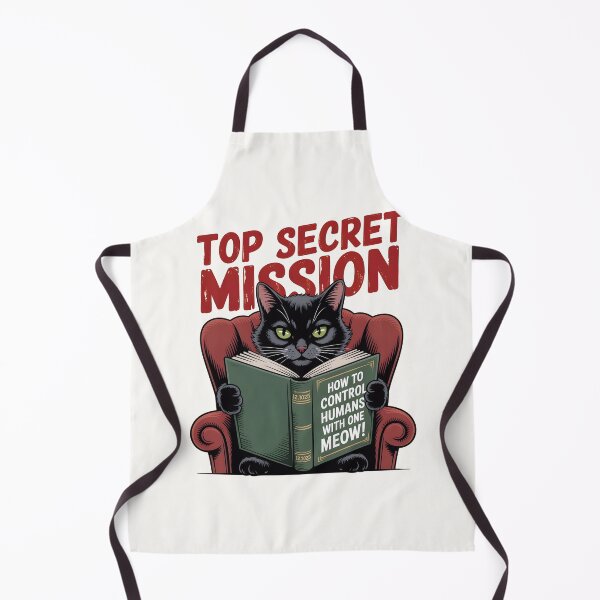 Item preview, Funny Black Cat Top Secret Mission Control Humans designed and sold by IvoryArtDesign.
