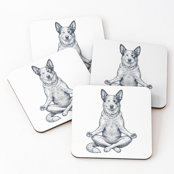 Item preview, Vintage Texas Heeler Yoga Lotus Meditation Dog Lover designed and sold by DoodleTortle.