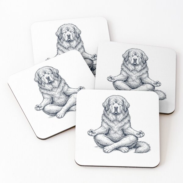 Item preview, Vintage Tibetan Mastiff Yoga Lotus Meditation Dog Lover designed and sold by DoodleTortle.
