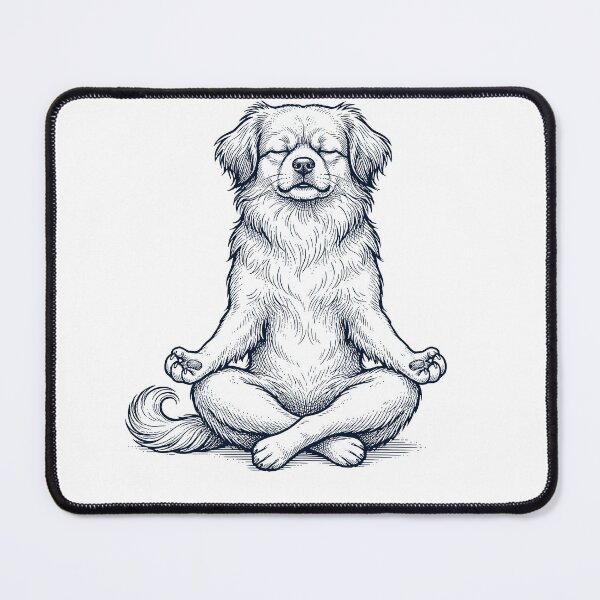 Item preview, Vintage Tibetan Spaniel Yoga Lotus Meditation Dog Lover designed and sold by DoodleTortle.