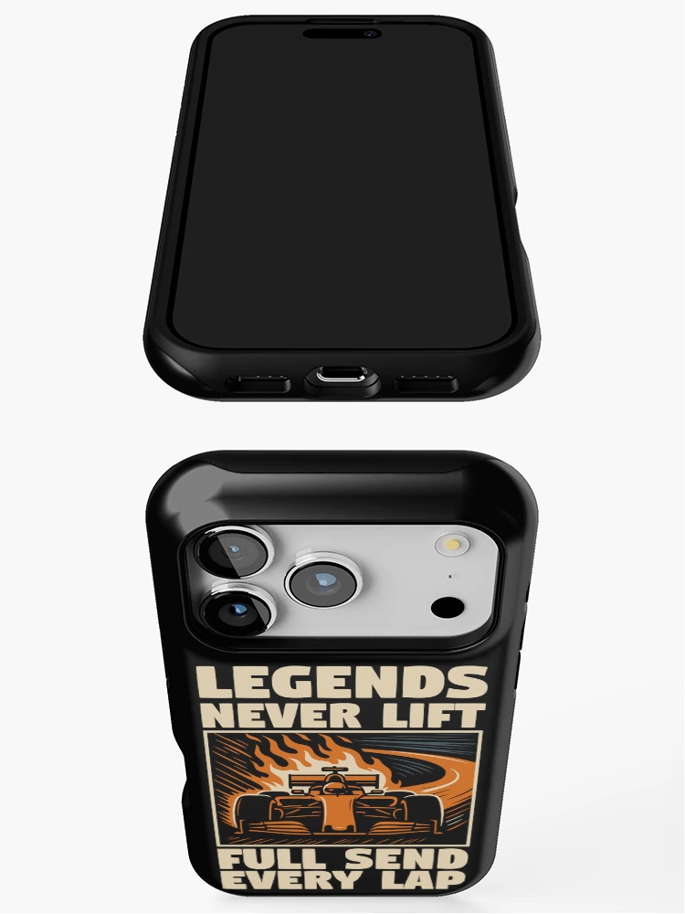 Thumbnail 3 of 4, iPhone Case, Legends Never Lift Full Send F1 Racing designed and sold by RAS-77.