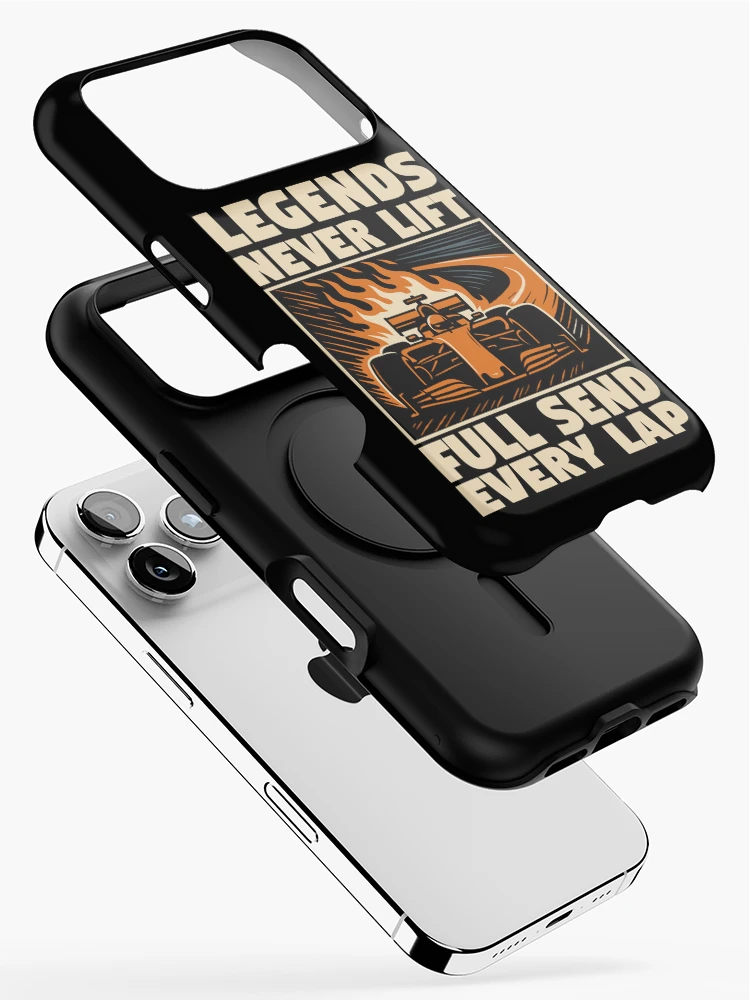 Thumbnail 2 of 4, iPhone Case, Legends Never Lift Full Send F1 Racing designed and sold by RAS-77.