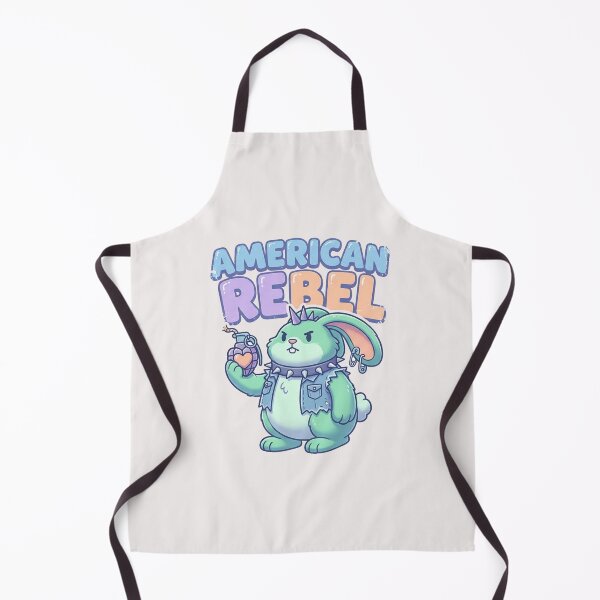 Item preview, "American Rebel" Cute 3D Punk Rock Bunny & Heart Grenade Tee designed and sold by benjyjump.