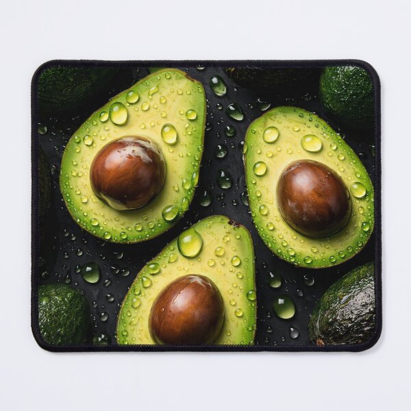 Item preview, Fresh Avocado Halves – Glossy Green Fruit Kitchen Art designed and sold by Kaleidoscope Print.