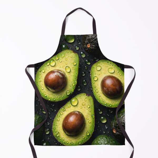 Item preview, Fresh Avocado Halves – Glossy Green Fruit Kitchen Art designed and sold by Kaleidoscope Print.