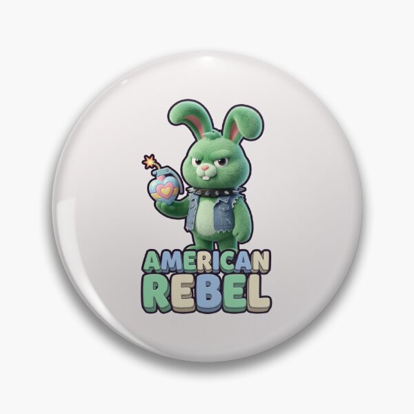 Item preview, Pastel Pop Punk Bunny 3D Cartoon "American Rebel" Graphic designed and sold by benjyjump.