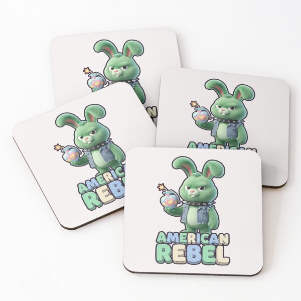 Item preview, Pastel Pop Punk Bunny 3D Cartoon "American Rebel" Graphic designed and sold by benjyjump.