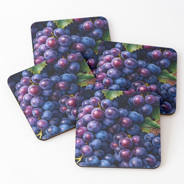 Item preview, Fresh Purple Grapes – Rich Vineyard Fruit Botanical Art designed and sold by Kaleidoscope Print.
