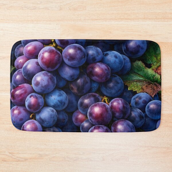 Item preview, Fresh Purple Grapes – Rich Vineyard Fruit Botanical Art designed and sold by Kaleidoscope Print.