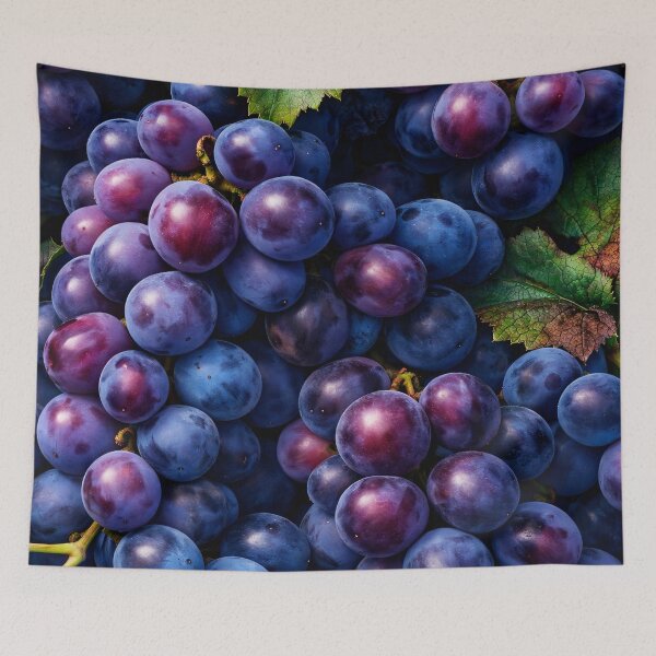 Item preview, Fresh Purple Grapes – Rich Vineyard Fruit Botanical Art designed and sold by Kaleidoscope Print.