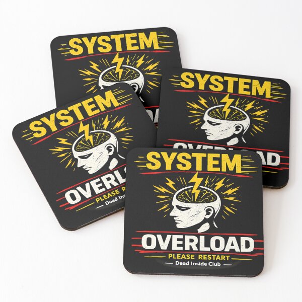 Item preview, System Overload – Please Restart | Dead Inside Club T-shirt Minimalist Glitch Style designed and sold by SpainDesign77.