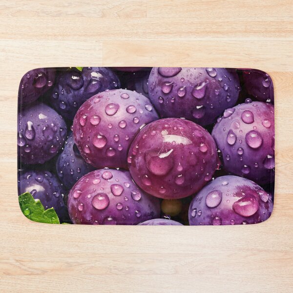 Item preview, Purple Grape Water Drops – Juicy Vineyard Fruit Art designed and sold by Kaleidoscope Print.