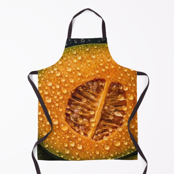 Item preview, Golden Pumpkin Slice with Water Drops – Autumn Harvest Food Art designed and sold by Kaleidoscope Print.