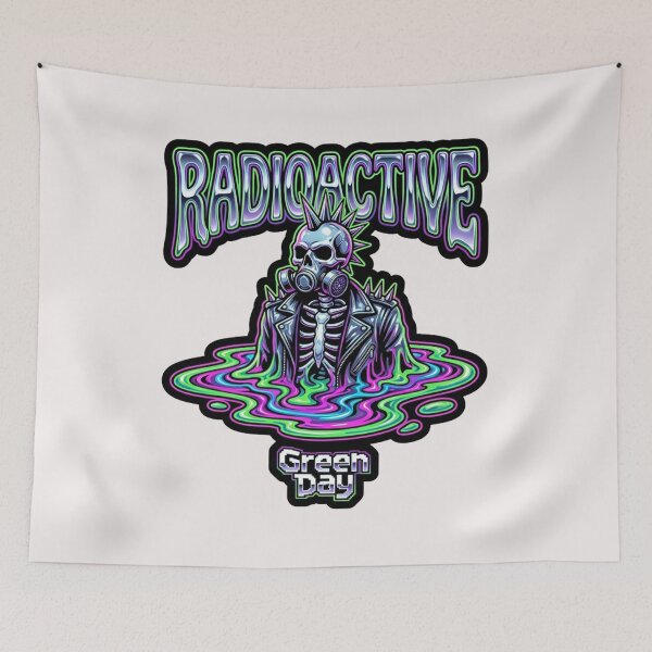 Item preview, "Radioactive" Cyberpunk Y2K Skeleton Punk Rock Graphic designed and sold by benjyjump.