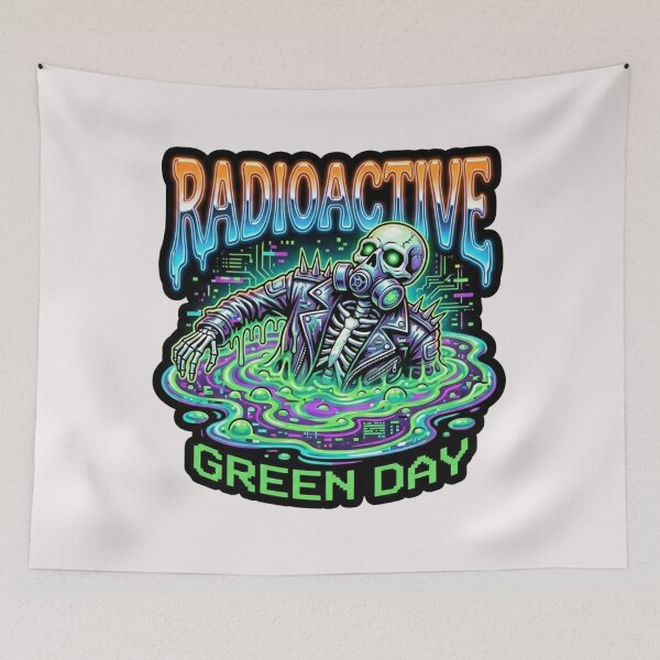 Item preview, Radioactive Futuristic Punk Skeleton Y2K Grunge Design designed and sold by benjyjump.