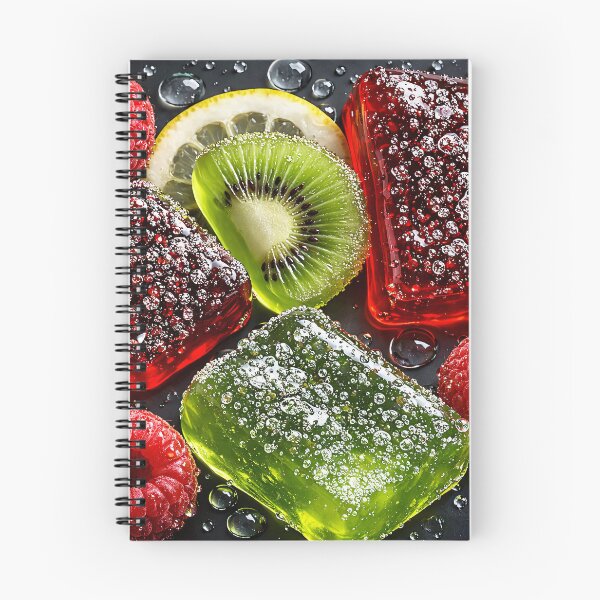 Item preview, Kiwi Raspberry Jelly Cubes – Glossy Fruit Candy Art designed and sold by Kaleidoscope Print.