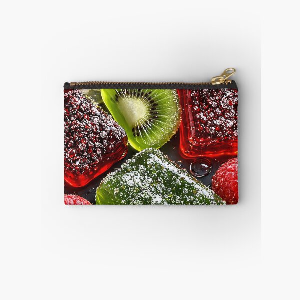 Item preview, Kiwi Raspberry Jelly Cubes – Glossy Fruit Candy Art designed and sold by Kaleidoscope Print.