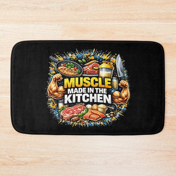 Item preview, Muscle Made in the Kitchen Gym Humor Food Fitness Design designed and sold by Wolf Garage.