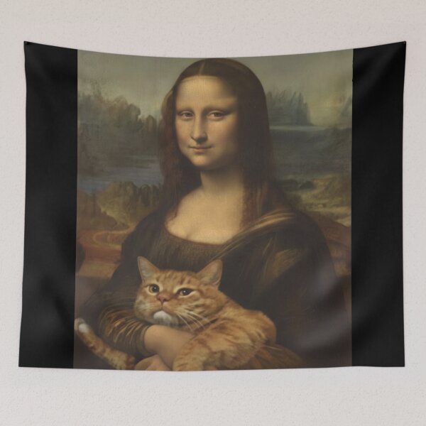 Item preview, Renaissance Cat: Mona Lisa Parody designed and sold by MOFAPPAREL.