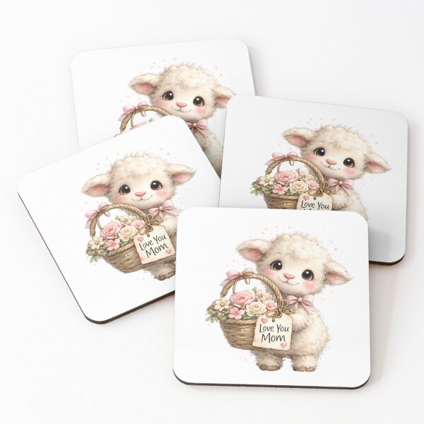 Item preview, Love You Mom – Cute Lamb Mother’s Day Design designed and sold by Saxon Designs.