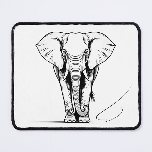 Item preview, Minimal Thai Elephant Line Art Design designed and sold by ArtnarongDesign.