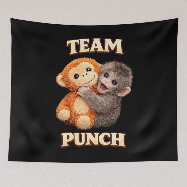 Item preview, Team Punch Cute Monkey Plush Bestie Graphic designed and sold by JerdbordinShop.